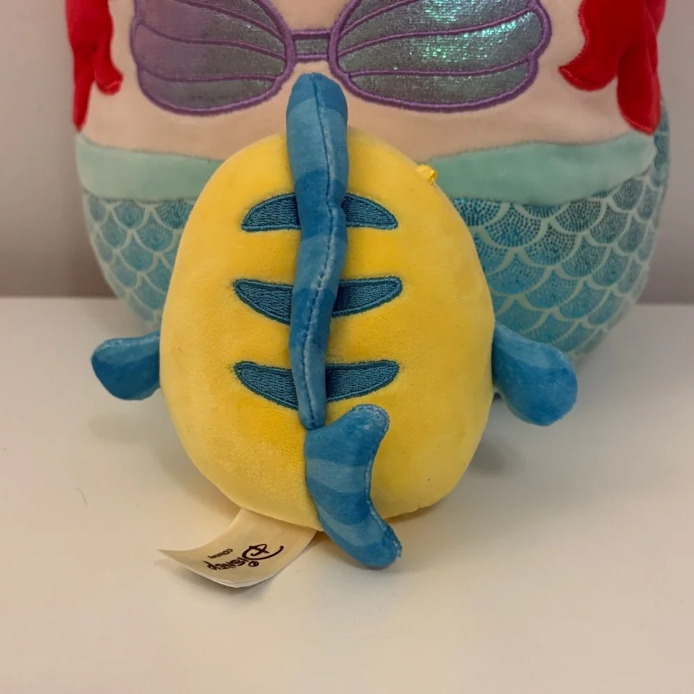 Disney Ariel and Flounder Squishmallow Set